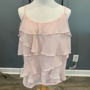 Torrid blush ruffle shirt